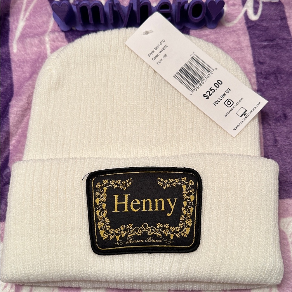 Reason brand Beanie White Henny